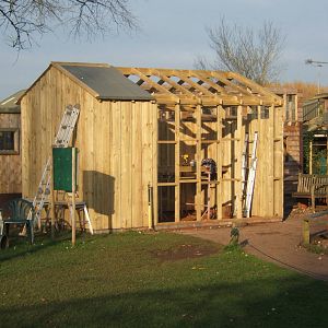 New Bird of Prey Aviary under construction