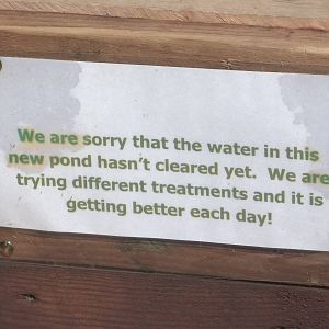 New pond signage, 9th June 2015