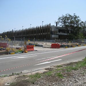 Carpark construction, from Bradley's Head Rd