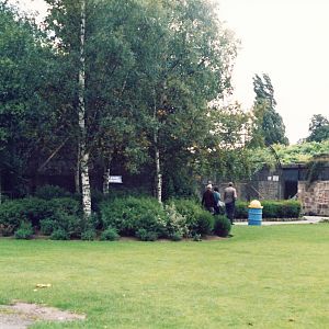 Cat House and Baboon pens Chester Zoo Sept 1987