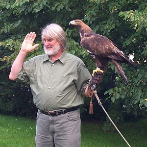 Owner with Golden eagle