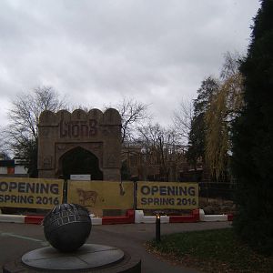 View of work for new Asian Lion enclosure
