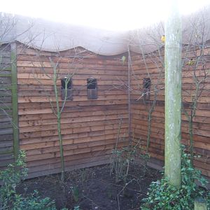 New heated housing for birds in walk through aviary