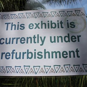 Sign on Fennec Fox enclosure