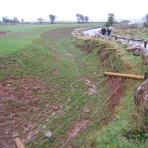 View of haha in the African Savannah