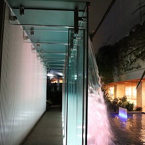 Waterfall walkway - Sunshine Aquarium Tokyo, February 2016