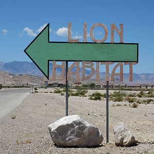 Lion Habitat Ranch (Nevada) - Quality Entrance Sign