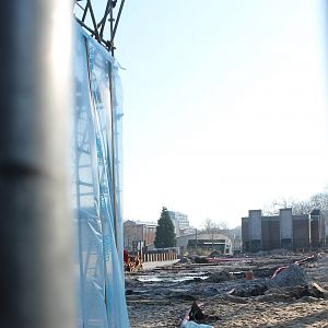 Construction site new Elephant outdoor enclosure