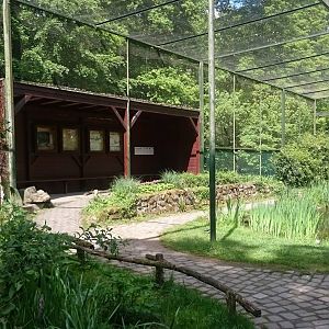 Information shelter in Wading bird aviary