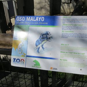 Malayan Sun Bear signage 150216
