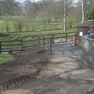 Progress on Penguin exhibit extension and pathway, 8th April 2016