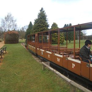 Train passing Camel paddock