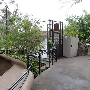 Employee Garage - Gate to Bridge That Leads to Garage