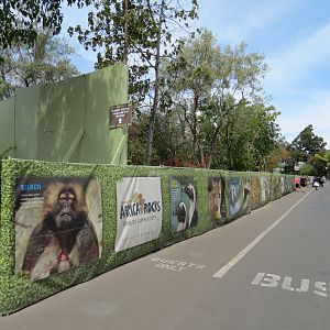 Africa Rocks Construction - View of Construction Walls at Outback