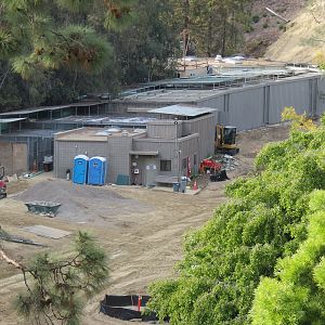 Africa Rocks Construction - View of Lower Canyon from Owens Aviary Area