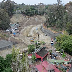 Africa Rocks Construction - View of Lower Canyon from Skyfari