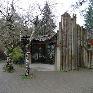 Jihlava 04/2016: Red panda enclosure