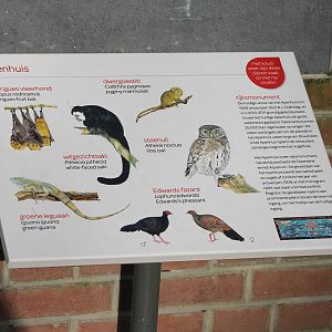 Sign outdoor enclosure Monkey House