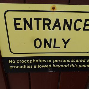 Crocodile House Entrance Sign