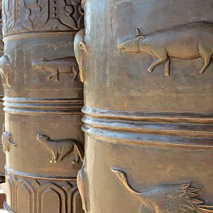 Elephant Passage - Elephant House Exterior - Prayer Wheels