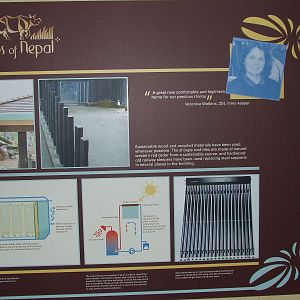 Information table of the Greater One-horned Rhino House, Rhinos of Nepal ex