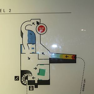 Royal Tyrrell Museum - Map of Level 2 (small part of museum)
