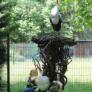 Stork statue