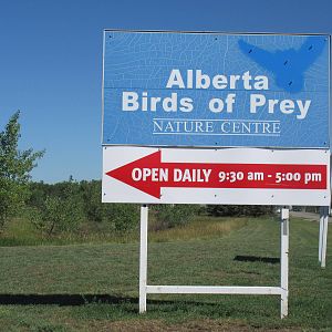 Alberta Birds of Prey Centre - Entrance Sign