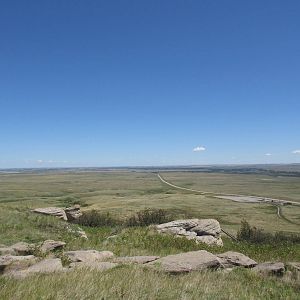 Head-Smashed-In Buffalo Jump - Cliff Top Trail View