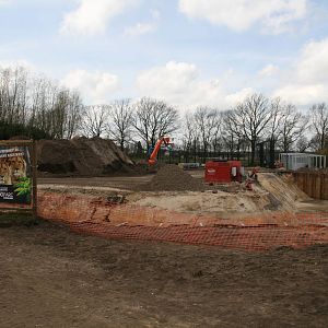 Lion enclosure building site