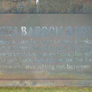 Old sign on Baboon enclosure, August 2016
