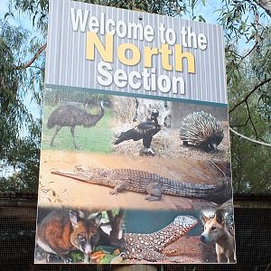 Sign at Entrance to North Section - Caversham Wildlife Park