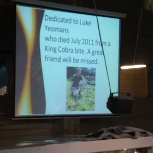 The opening of Peter Blakes venomous snake demo