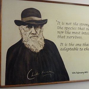Sign in the Darwin Lab, August 2016