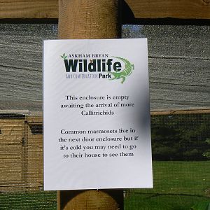Notice - 29 August 2016, Askham Bryan Wildlife and Conservation Park