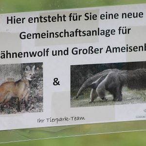 Sign for new enclosure under construction