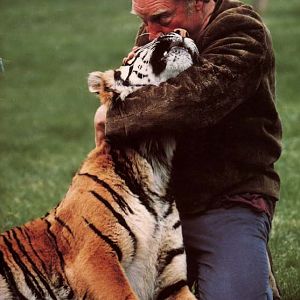 John Aspinall with Tiger