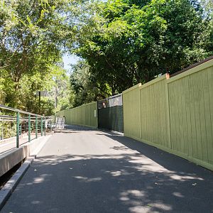 Construction fence looking North