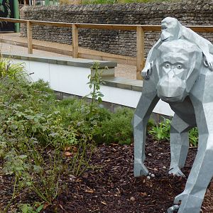 Orangutan statue at the entrance, September 2016