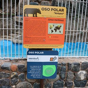 Polar bear sign - Mendoza Zoo, April 2016