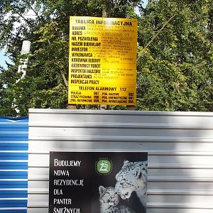 Snow Leopard Construction Sign