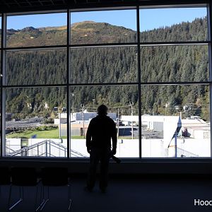 Large viewing windows.