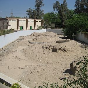 Empty exhibit undergoing renovation