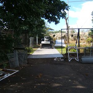 View of work on the old Condor aviary