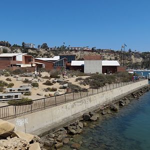 Institute viewed from harbor jetty
