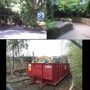 Gorilla World Entrance - Before and After