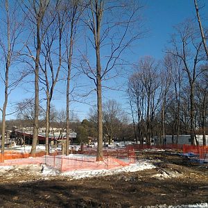 Elephant exhibit construction