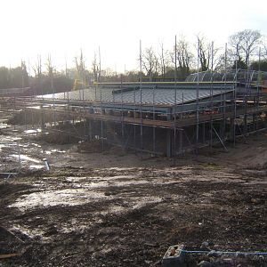 View of work on new Malayan Tapir House