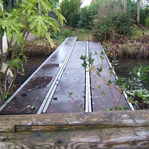 Bridge across to old Buffy-headed Capuchin enclosure