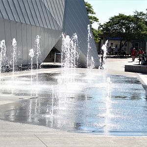 Detroit Zoo - Fountains outside the Polk Penguin Conservation Center - September, 2016